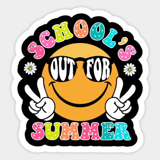 Retro Teacher, ABCD Teacher Tour, End of Year, Kindergarten Teacher, Elementary School (2 Sided) Sticker